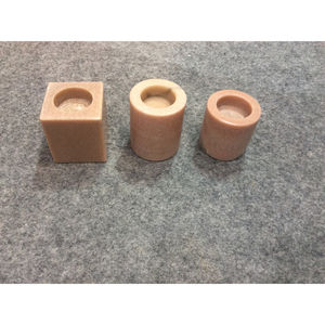 Porte-bougie cylindrique en marbre naturel pour la décoration de la maison à Pâques, fait à la main avec impression UV - Product Image 1