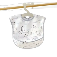 Bavoir pour bébé à couverture complète imprimé animaux de la forêt mousseline imperméable matériau TPU poche à bavette jetable pour les tout-petits approvisionnement OEM lavable