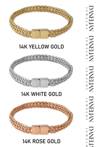 สร้อยข้อมือ Foxtail ทำด้วยมือสีทอง14K สร้อยข้อมือทองหนาหนักสร้อยข้อมือสำหรับผู้ชายเครื่องประดับสร้อยข้อมือแฟชั่น - Product Image 5