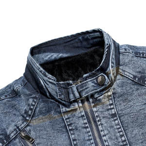 Veste en jean moto avec logo personnalisé la plus vendue streetwear imperméable et confortable veste en jean moto pour homme - Product Image 2