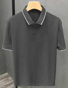 Nueva Camiseta de Alta Gama para Hombre, de Color Sólido, Manga Corta, Ropa de Verano para Hombre - Product Image 2