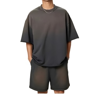 Venta al por mayor personalizado hombres verano gimnasio correr pista deporte traje nueva moda Oversize manga corta Camiseta 100% algodón transpirable - Product Image 3