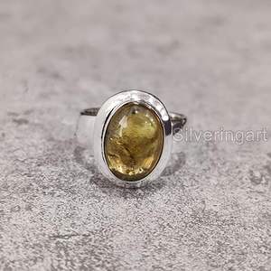 Wholesale <b>Mens</b> Ring Natural Citrine Gemstone November Birthstone Birthday Christmas Tiny Ring <b>Jewelry</b> 925 Sterling Silver Ring - Product Image 3