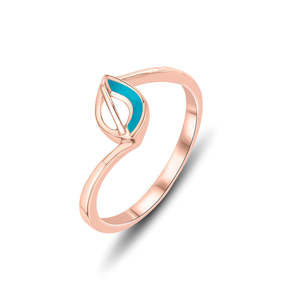 Rose Gold Plated Stainless <b>Steel</b> Zircon Geometric <b>Ring</b> for Her - Product Image 4