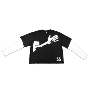 Logo personnalisé de style frais OEM de haute qualité conception personnalisée 100% coton DTG impression prix de gros t-shirt à col rond pour hommes - Product Image 2