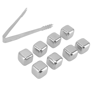 Glaçons à whisky en acier inoxydable accessoire de barre 304 glaçon pour whisky Cola boissons rafraîchissantes 4 pièces Offre Spéciale - Product Image 4