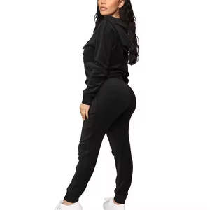 Conjunto de 2 Piezas de Chándal de Terciopelo para Mujer, Talla Grande, Personalizado, de Invierno, con Capucha y Cremallera, Pantalones Deportivos Elásticos - Product Image 6