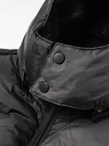 Chaqueta acolchada hecha a medida de peso pesado para hombre, abrigo con logotipo de goma de alta calidad, decoración con botones, relleno de algodón de talla grande, nuevo diseño - Product Image 6