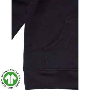 Femmes 100% Pull à capuche en molleton de coton noir, col roulé, fermeture éclair, court, sweats à capuche pour femme certifié durable en gros - Product Image 4