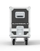 Valise de transport professionnelle pour enceintes Array, avec roulettes, en aluminium, pour deux enceintes