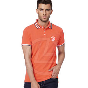 Algodón clásico para hombre para camiseta de polo con mangas cortas y tapeta de botón de cuello acanalado para ropa informal - Product Image 1