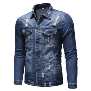 Veste en jean décontractée 100% coton personnalisée pour hommes vente en gros d'usine de style de rue avec coque en jean - Product Image 2