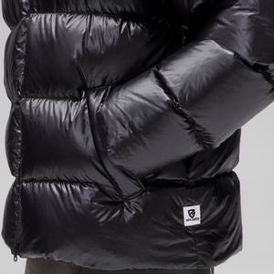 Chaquetas largas de invierno de alta calidad para hombre Servicio OEM disponible Chaqueta acolchada de lona de calle alta con capucha brillante - Product Image 6