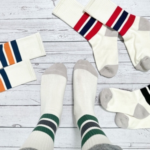 High Quality Retro Striped Crew Tennis Socks Custom Sport Style Contrast Heel <b>Toe</b> Design Breathable Anti-Bacterial Wholesale ODM - Product Image 5