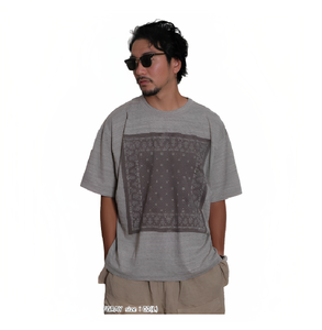 Camiseta de cuello de estilo japonés al por mayor a granel dormir de gran tamaño ajuste suelto Casual manga corta tejido diseñado colección corta - Product Image 2