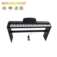 Piano Digital de 88 Teclas con Chip de Taiwán, 800 Tonos, 600 Ritmos, Audio USB, Grabación, Metrónomo, Teclado Contrapesado