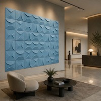 Panneau acoustique en feutre PET 3D NRC 0,85, panneaux insonorisants pour studio d'enregistrement, hôtel, galerie, panneau absorbant le son écologique