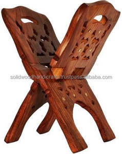 Soporte de madera de alta calidad para libros sagrados, sujetalibros plegables tallados a mano, Rehal DE MADERA PARA LA Biblia del Corán y otros libros espirituales - Product Image 3