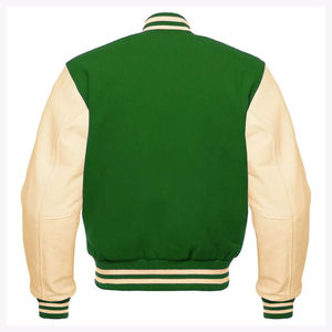 Nuevo estilo chaqueta de invierno Letterman para hombres parches bordados personalizados Logo precio al por mayor chaquetas universitarias con mangas de cuero - Product Image 3