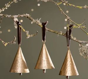 Ensemble de clochettes en métal de qualité supérieure décoratives, idéal pour le marché américain, style antique avec corde suspendue, décoration de Noël - Product Image 5