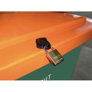 CRAEMER 210 L HD-PE Green/Orange Grit Container 210 L Plastic Storage Bin with L790xW605xH775 mm Dimensions Without Chute - Product Image 3