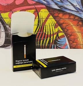 Boîte à cigarettes portable de luxe en carton, étui à tabac personnalisé avec tiroir en papier, emballage rigide de poche haut de gamme, réutilisable et écologique, 20 unités - Product Image 4