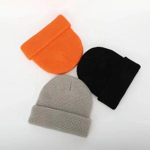 Custom Logo Design Embroidery Knitted Solid Beanie Custom Logo Winter Warm <b>Hat</b> Acrylic Cuffed Warm Winter Caps - Product Image 4