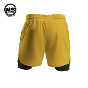 Short de gymnastique à séchage rapide High Street pour hommes, vêtements d'entraînement personnalisés en polyester solide pour la course à pied - Product Image 4