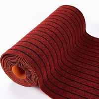 Vente chaude Polyester Chemin de couloir personnalisé Imperméable Tapis côtelé Gris Brun Hôtel Couloir Entrée Centre commercial Bureau Rouleau vert
