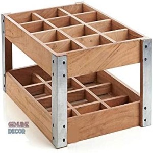 ชั้นวางไวน์12ขวดทำจากไม้แนวชนบทที่วางไวน์สำหรับตกแต่งบ้านที่วางไวน์สำหรับห้องเก็บไวน์เฟอร์นิเจอร์ตู้ชั้นใต้ดินบาร์ - Product Image 2