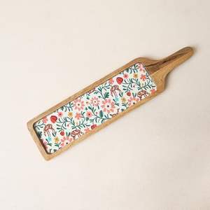 Bandeja de Madera para Aperitivos Kashmir Trails, Color Natural con Adhesivo, Hecha a Mano, Elegante y Decorativa para Hotel y Cafetería, Superventas - Product Image 6