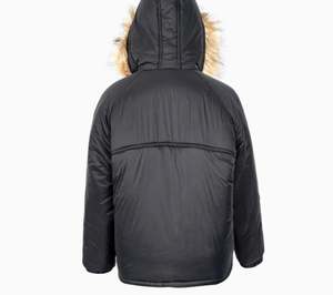 Chaqueta de bombardero de LICRA con estampado negro para mujer, chaquetas acolchadas cómodas suaves cálidas de invierno para exteriores a prueba de viento ecológicas - Product Image 2