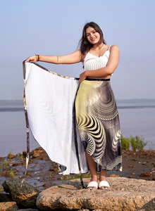 Traje de Baño de Una Pieza con Cinturón Cruzado para Mujer, Modelo JSN 2025, con Pareo de Secado Rápido - Product Image 4