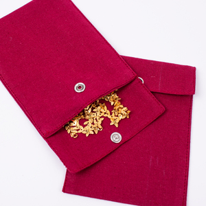 Petite pochette à rabat en coton léger fait à la main de style indien Confiture couleur Bracelet stockage en gros conteneur de bijoux - Product Image 5