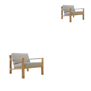 Los mejores sillones con marco de madera, sofás modernos de diseño individual con cojines para uso en exteriores, listos ya - Product Image 5