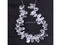 Diamant Herkimer naturel 3-6mm perles naturel brut côté percé Herkimer diamant Quartz fabrication de bijoux perles bricolage approvisionnement cristal