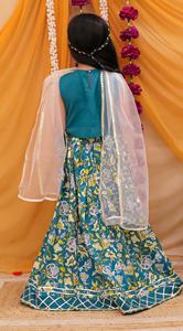Lehenga niñas niños étnicos Shalwar Kameez indio Punjabi estilo paquistaní bordado boda y fiesta festiva desgaste niños - Product Image 5