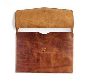 Wholesale Tan Wax Leather <b>Laptop</b> Bag and <b>Sleeve</b> Case Handmade in India - Product Image 1