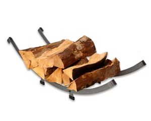 Porte-bûches en métal de couleur noire avec construction durable Parfait pour le stockage et le support en bois au coin du feu à l'intérieur et à l'extérieur - Product Image 3