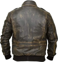 Vente en gros de vestes en cuir pour hommes, style bombardier de moto, logo personnalisé, service OEM en cuir véritable, fabricant direct d'usine