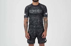 2026 Wholesale Breathable 100% Polyester Short Sleeves <b>Rashguard</b> Compression MMA Shirt Sportswear UPF50+ - Product Image 3