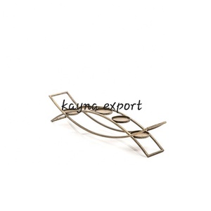 Bougeoir votif décoratif en métal design vintage enduit de poudre noire mate pour la décoration de la maison - Product Image 6