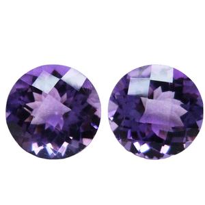 Améthyste de couleur violette naturelle faite à la main, forme ronde brillante, coupe à facettes, pierres précieuses en vrac pour la fabrication de bijoux du fabricant - Product Image 1