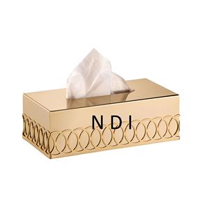 Caja de almacenamiento de papel para servilletas con acabado dorado de alta tendencia, lujoso Hotel, restaurante, hogar, decoración de mesa, caja de pañuelos de uso - Product Image 1