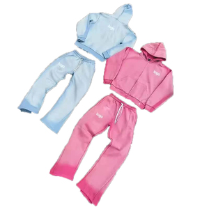 Conjunto Deportivo de Felpa para Hombre, de Alta Calidad, Corte Ajustado, 100% Algodón, Estilo Urbano, Lavado Desteñido, Ecológico, Sudadera con Capucha, Corte Regular - Product Image 1