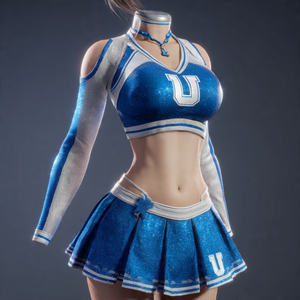 Uniforme de Animadoras con Rayas OEM, Top Deportivo de Manga Larga para Mujer, Vestido de Animadoras para Damas - Product Image 2