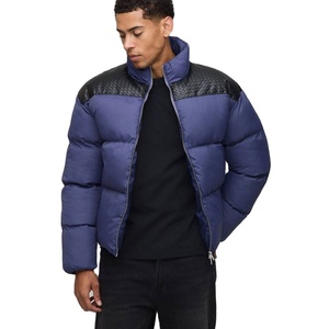 Chaqueta Acolchada de Moda para Hombre 2024, Chaqueta de Invierno Informal con Capucha, de Lona, con Logotipo Personalizado, Tallas Grandes - Product Image 1