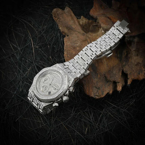 Personalizado Lujoso Sparkling VVS Leb Grown Diamond Reloj Hecho a mano Totalmente Iced Out Diamond Hip Hop Relojes Precio al por mayor - Product Image 6