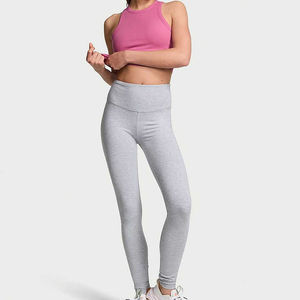 Leggings de sport à taille haute personnalisés en gros pour femmes, pantalons de yoga doux pour la salle de sport, collants de fitness à séchage rapide avec logo personnalisé - Product Image 2