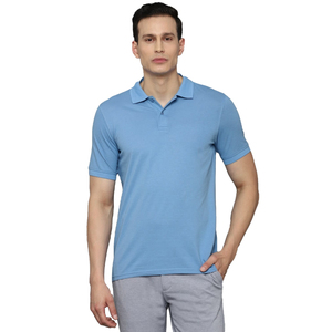 Polo de manga corta informal para hombre con logotipo personalizado, camiseta Polo de tejido de punto transpirable de color sólido de primera calidad con características antibolitas - Product Image 2